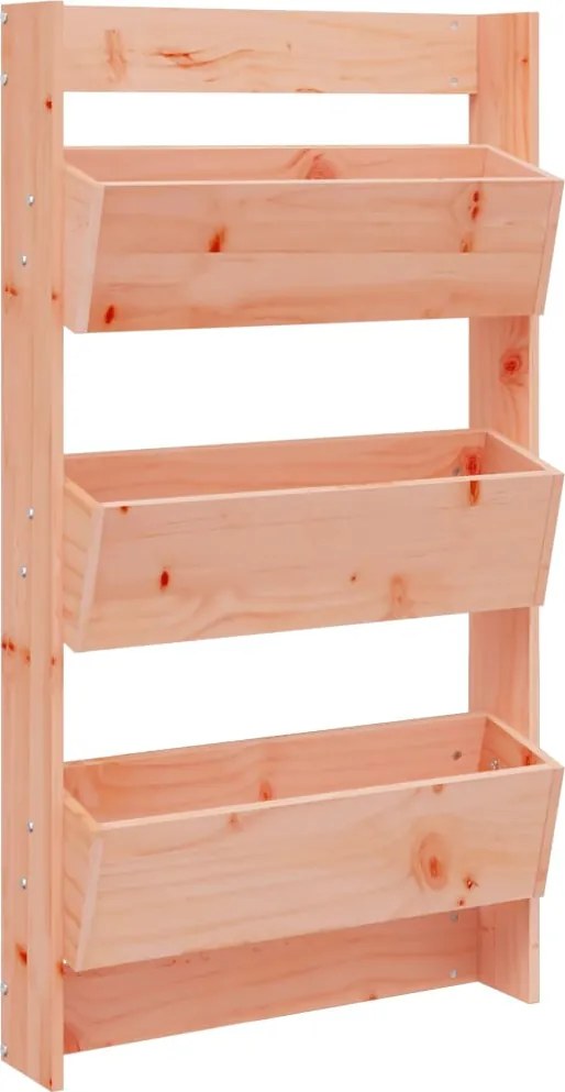 vidaXL 3 szintes tömör duglászfenyő fali virágtartó 60 x 18,5 x 110 cm