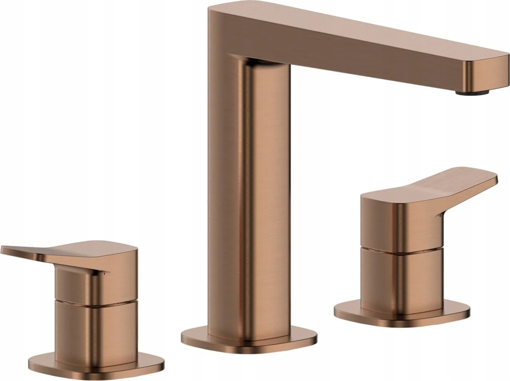 Kfa Álló Mosdó Csaptelep 3 Lyukú Malaga, Brushed Rose Gold Pvd