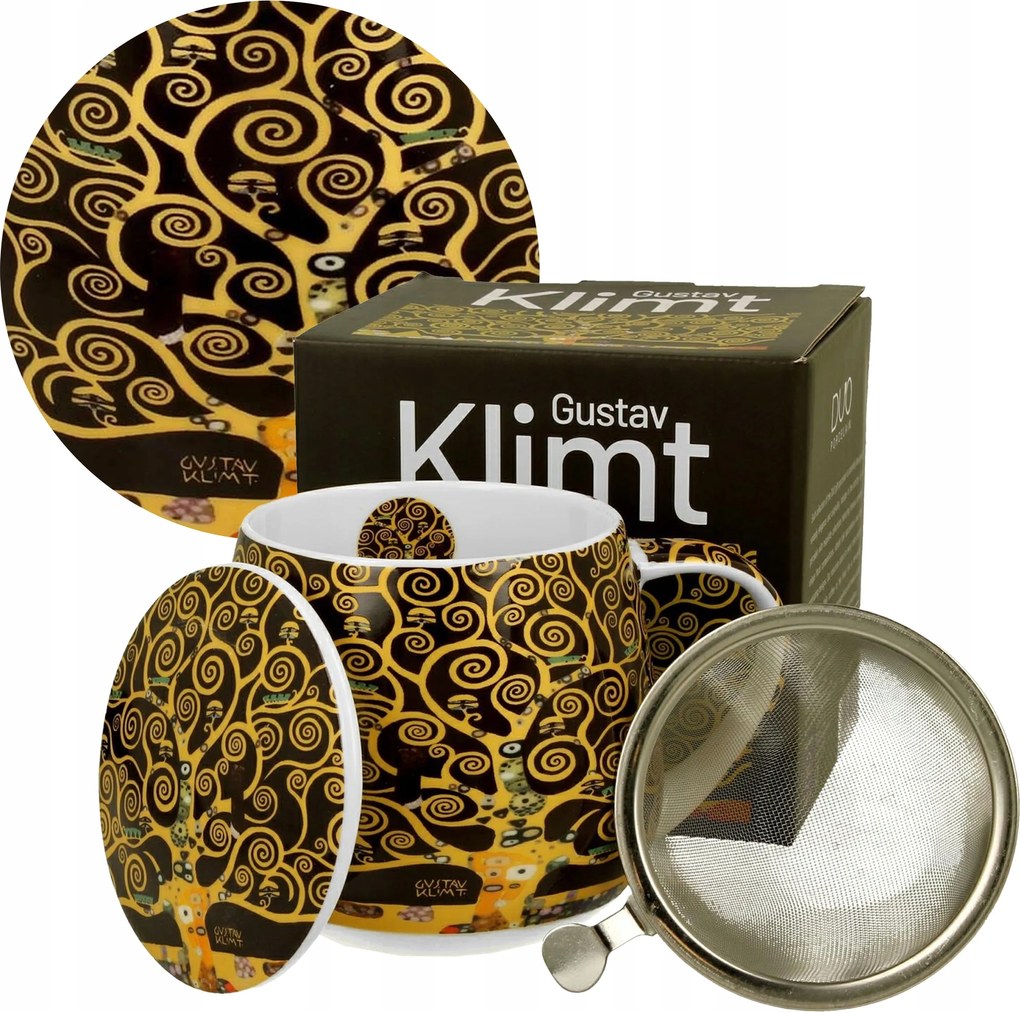 Klimt Tree Of Life befőző bögre Az Élet Fája hordó dobozban 430ml