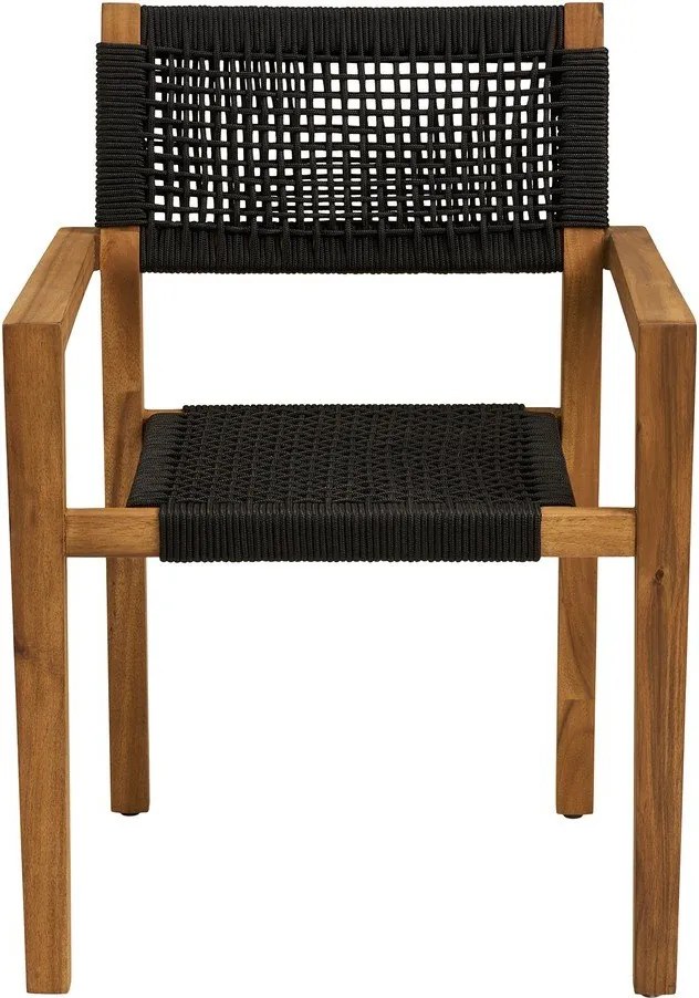 Fekete tömörfa kerti szék Anzio – House Nordic