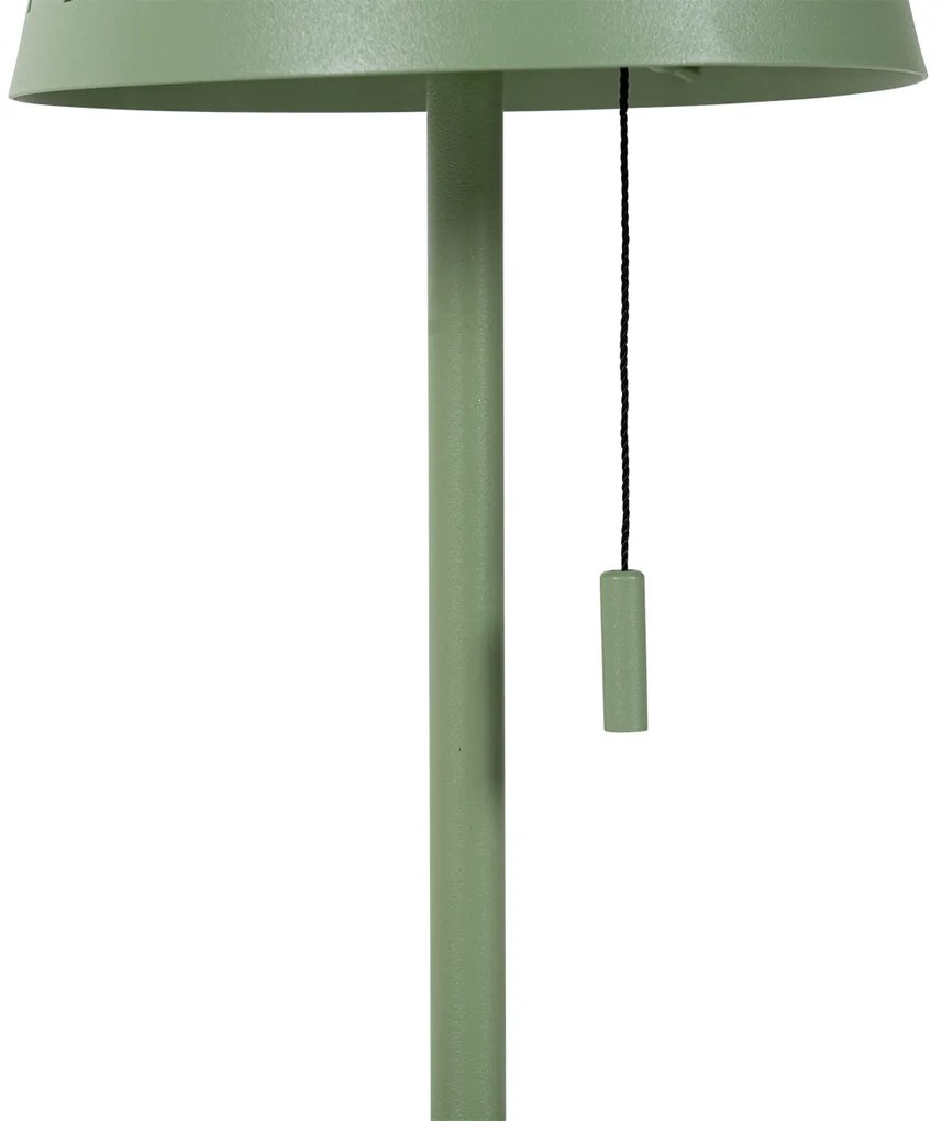 2 db asztali lámpa készlet zöld LED-del 3 fokozatú fényerőszabályzóval, újratölthető és napelemes - Ferre