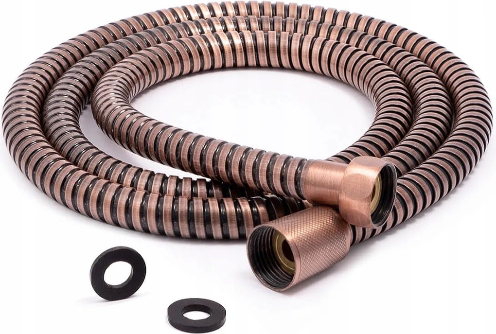 Retro Zuhanytömlő Zuhanyfej Régi Arany 150 CM Acél Bronz Sárgaréz