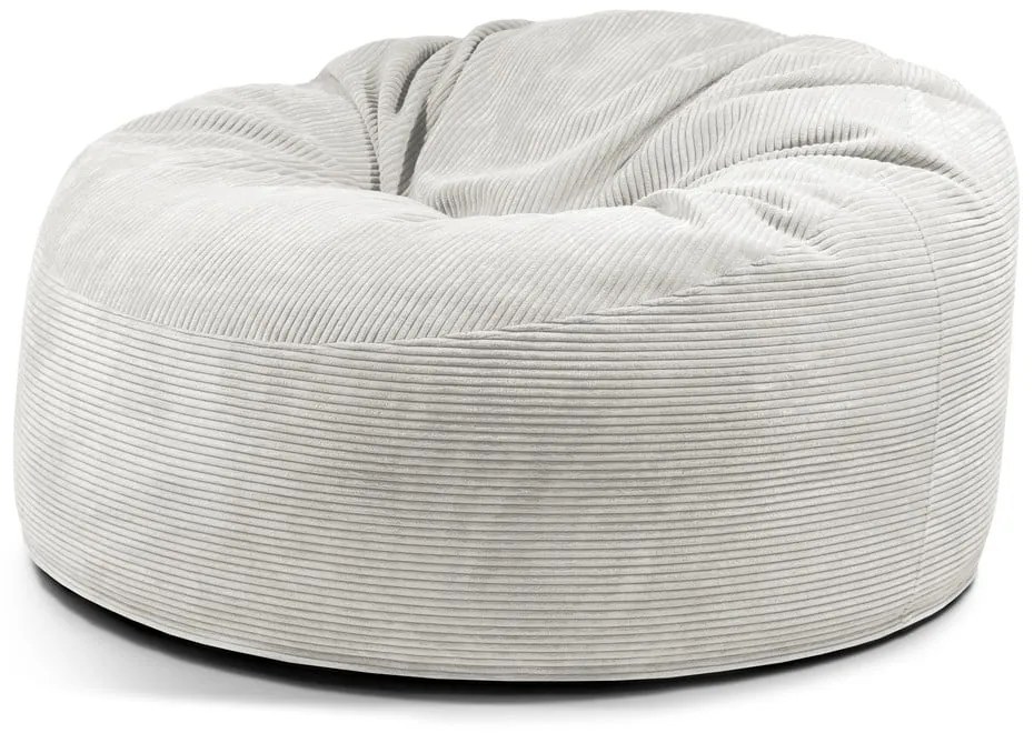 Krémszínű kordbársony babzsákfotel Om 135 – SLOWDOWN