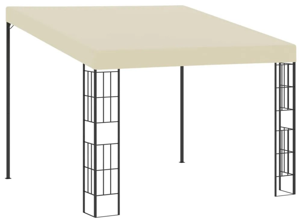 krémszínű falra szerelhető szövetpavilon 3 x 3 m