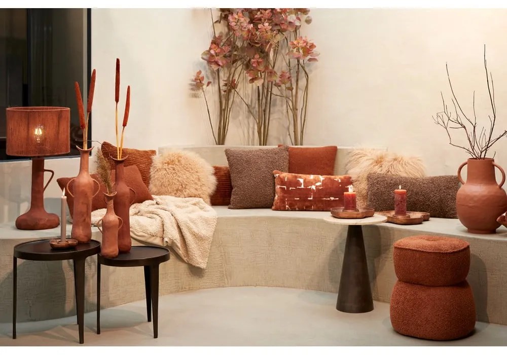 Fém kerek tárolóasztal ø 43 cm Tobias – Light & Living