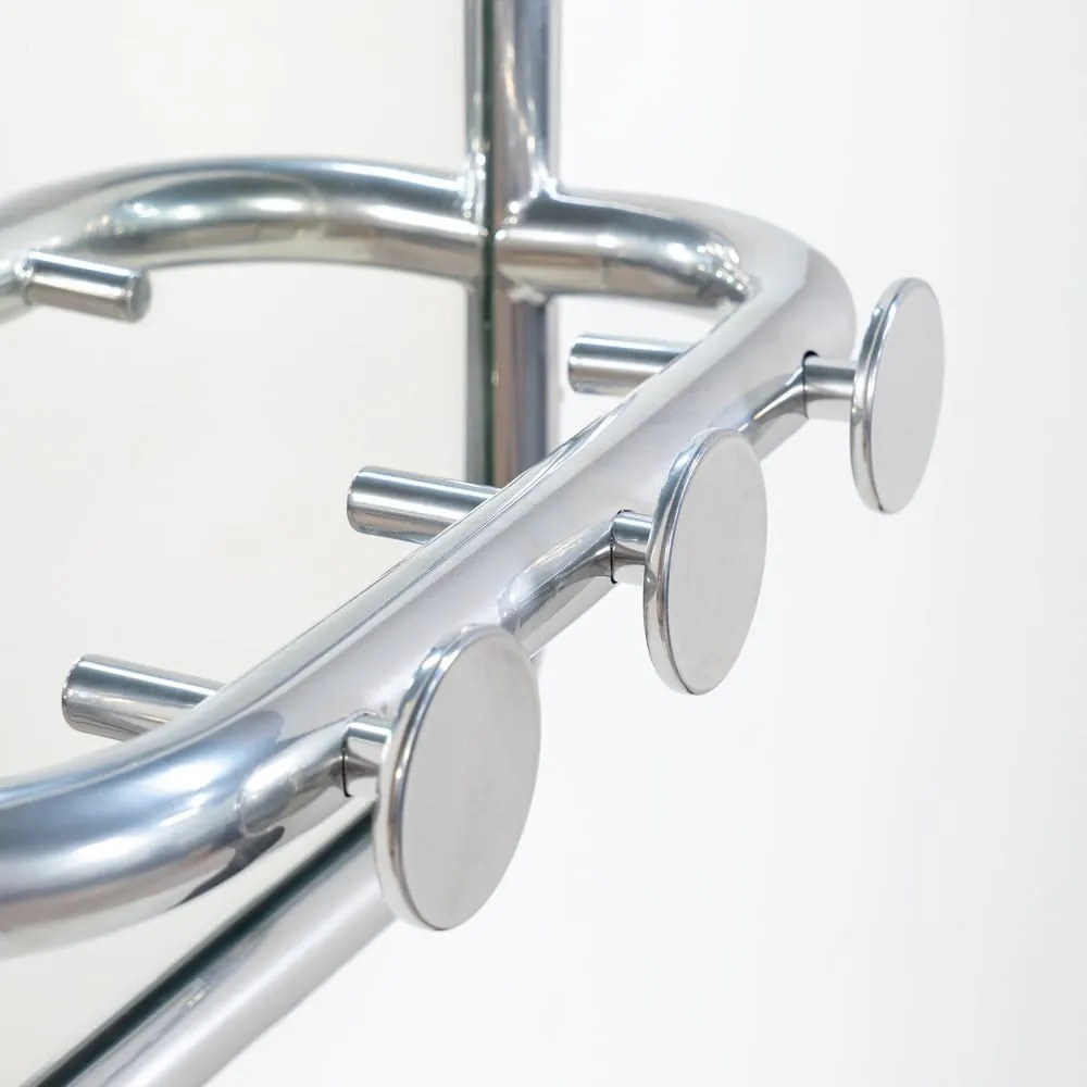 Ezüstszínű fém fogas panel 35x60x11 cm Retro – Spinder Design