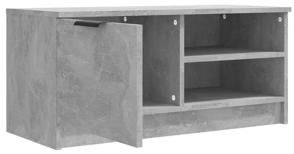 2 db betonszürke szerelt fa TV-szekrény 80x35x36,5 cm