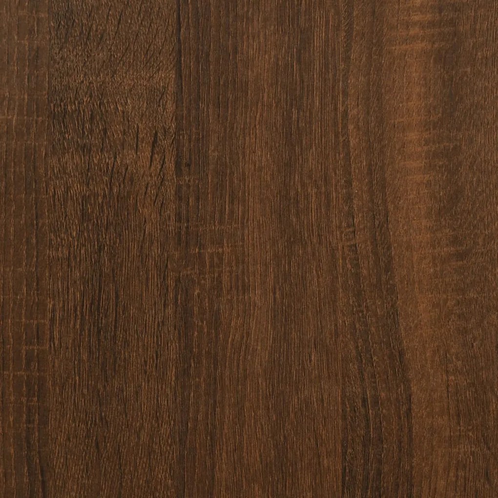 barna tölgy színű szerelt fa cipőtároló pad 82 x 32 x 50 cm