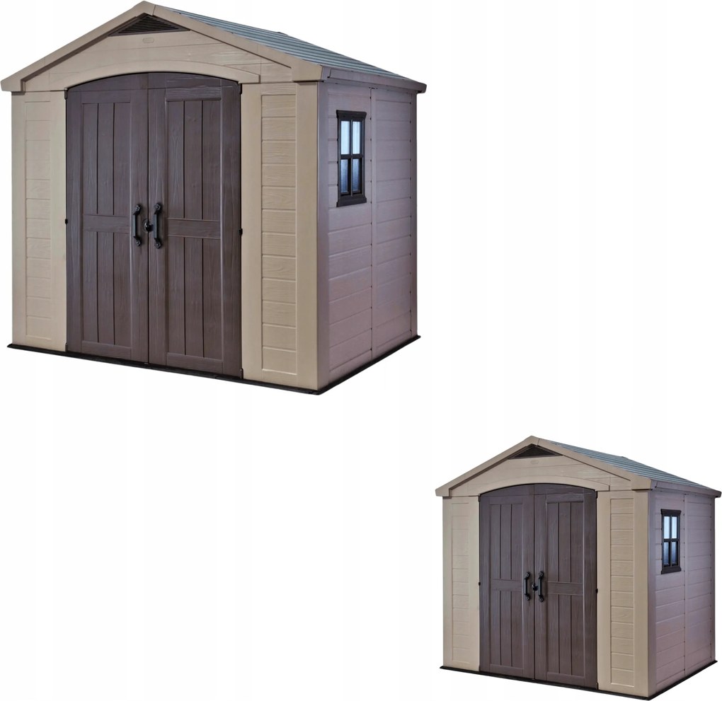 Műanyag kerti házikó Szerszámtároló 256,5x182cm Abiko