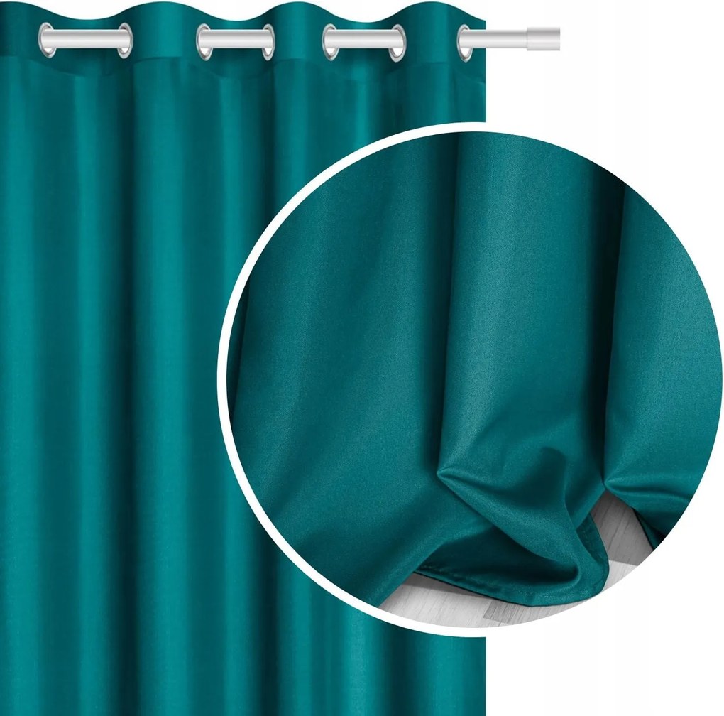 Függöny készre szerelve Viva 140x250 félsötétítő türkiz