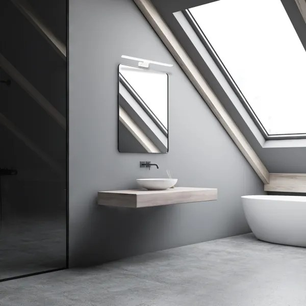 SHINE LED fürdőszobai fali lámpa, 7 W, 230 V, 40 cm, IP44, fehér