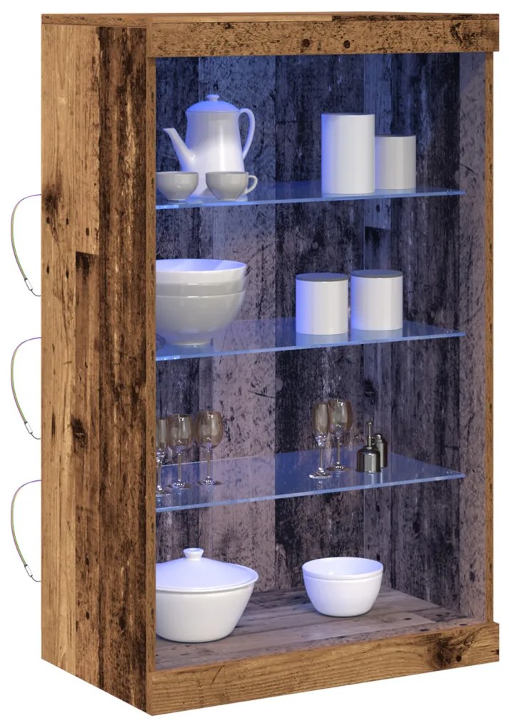 Oldalbord LED világítással 60,5x37x100 cm