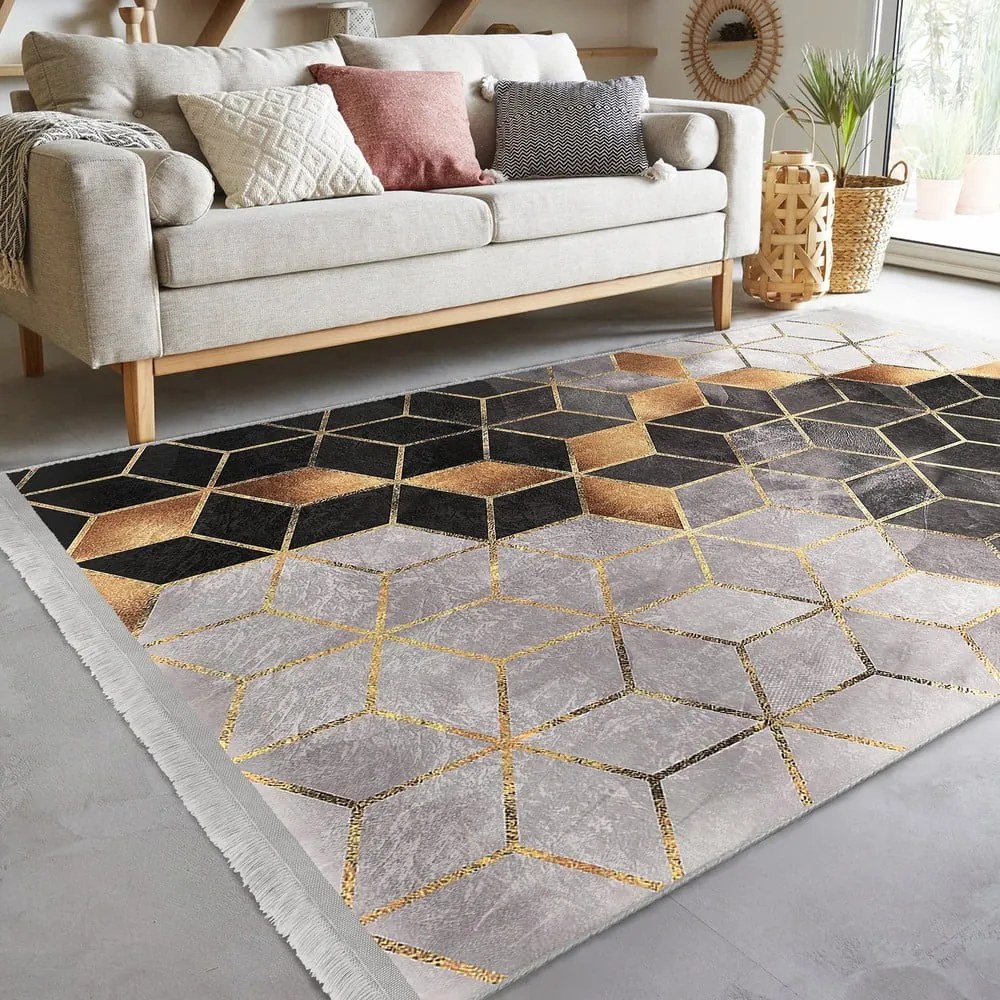 Szürke-aranyszínű szőnyeg 120x180 cm – Mila Home