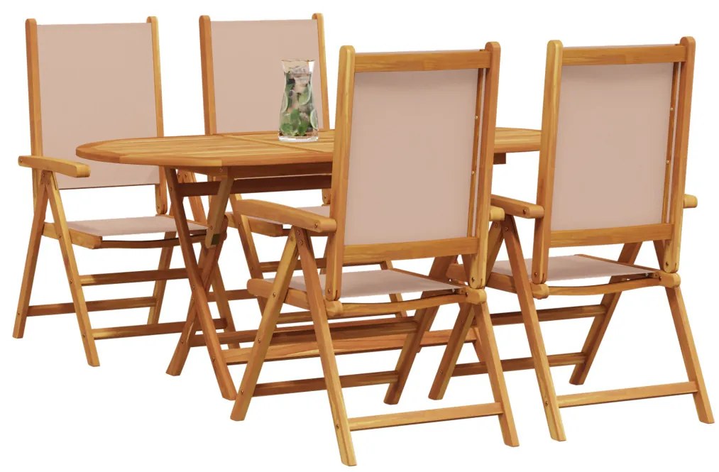 Kert étkező szett 5 pcs Tópszínű tömör akácfa