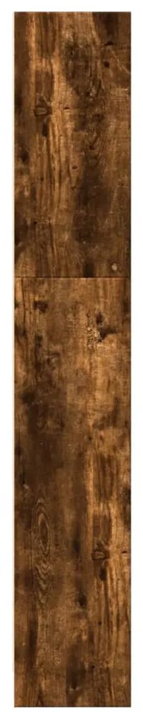 füstös tölgy színű szerelt fa könyvszekrény 80 x 24 x 143 cm