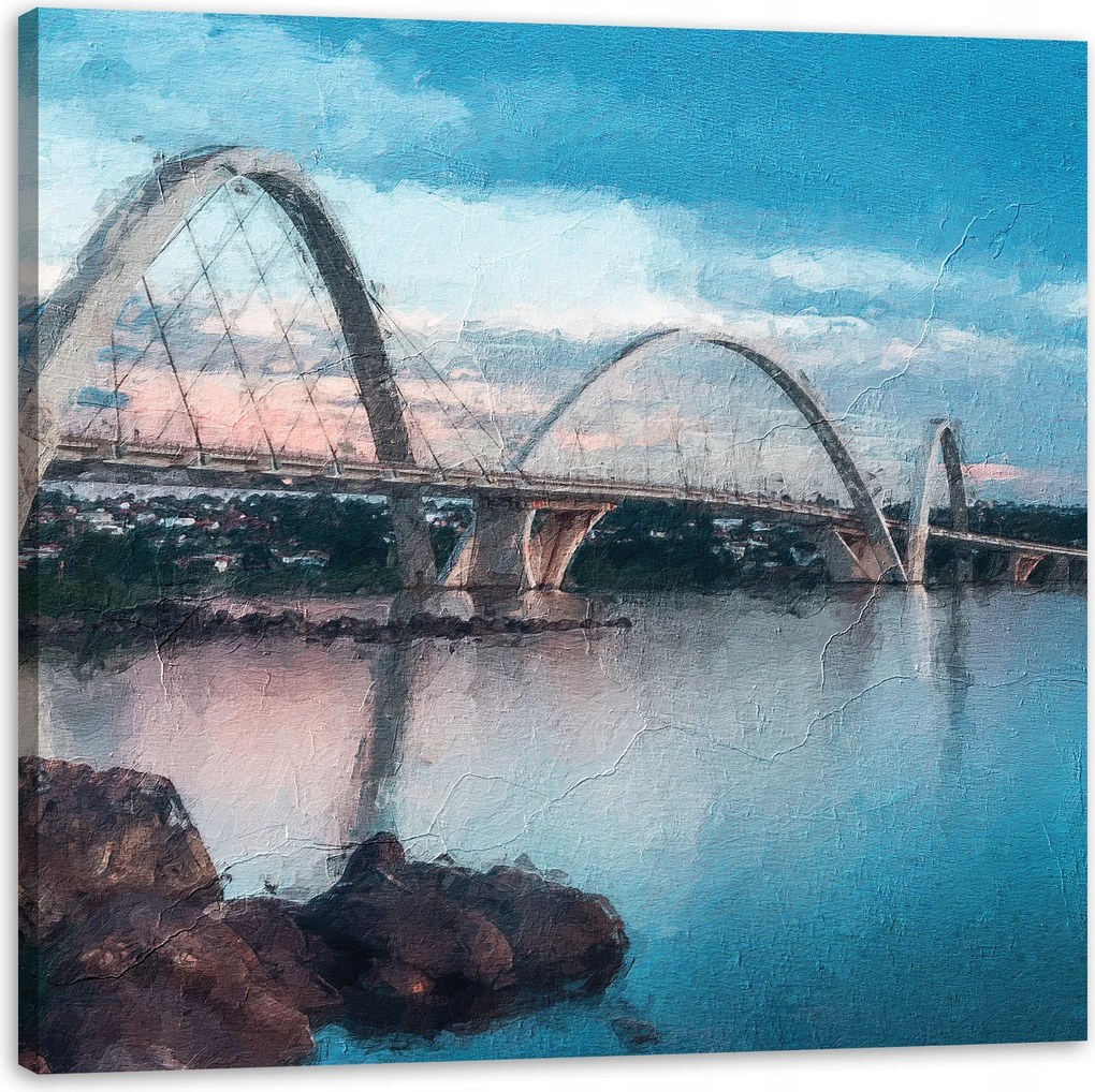 Vászonkép Juscelino híd Kubitschek Brazília 40X40 cm