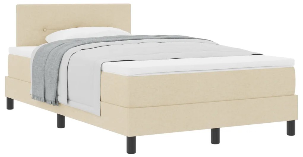 Boxspring Ágy matraccal Krém 120x200 cm Szövet