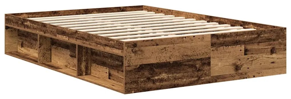 antik fa szerelt fa ágykeret matrac nélkül 140x190 cm