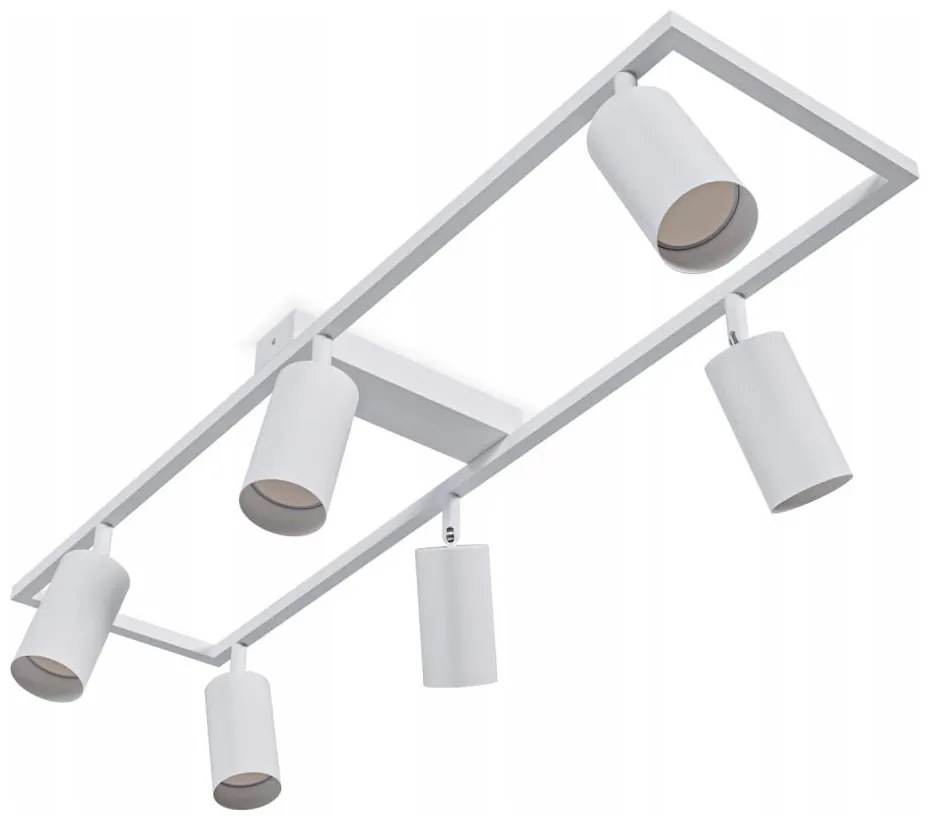 6 foglalatos GU10 spotlámpatest, max. 30 W/izzó, 230 V, fehér