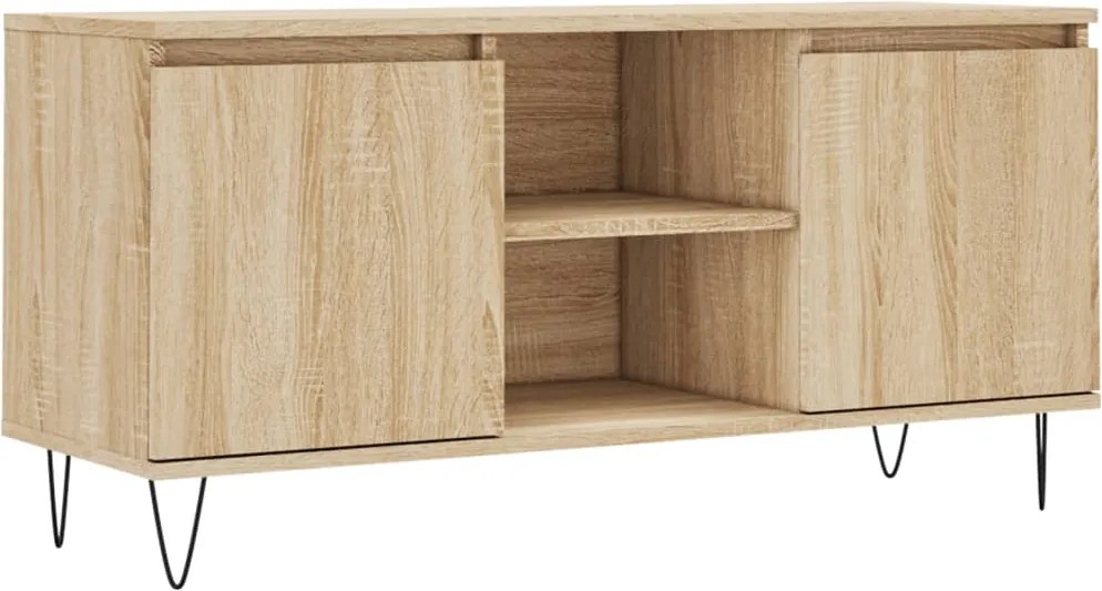 vidaXL sonoma tölgyszínű szerelt fa TV-szekrény 104x35x50 cm
