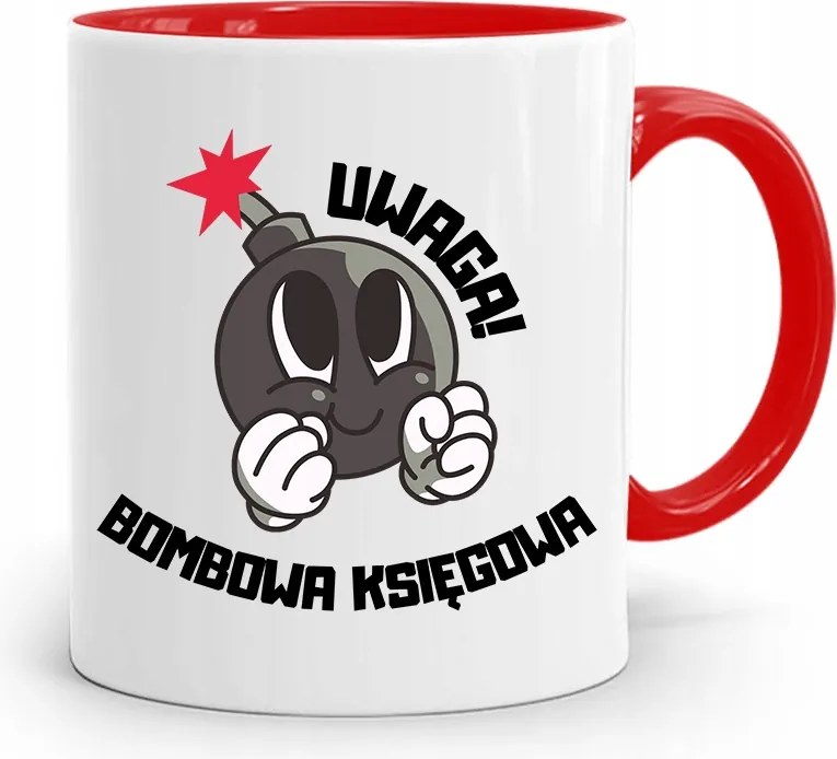 Piros Bögre Ajándék Könyvelőnek, fényképes nyomattal