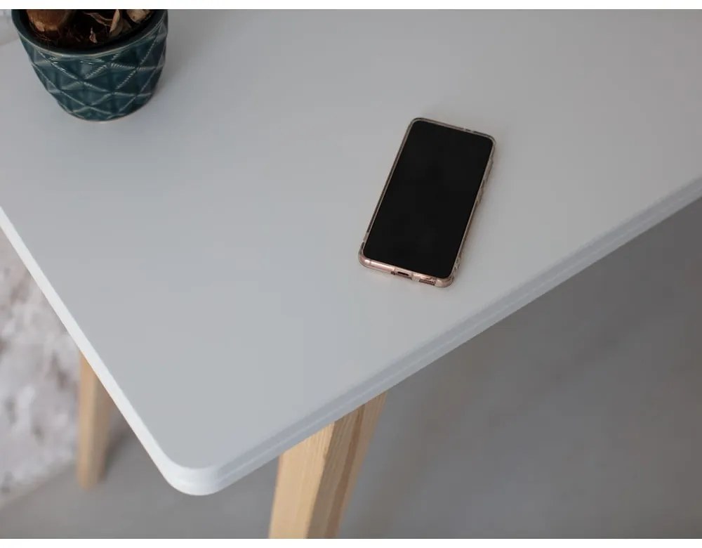 Krémszínű-natúr színű konzolasztal 45x90 cm Envelope – Ragaba