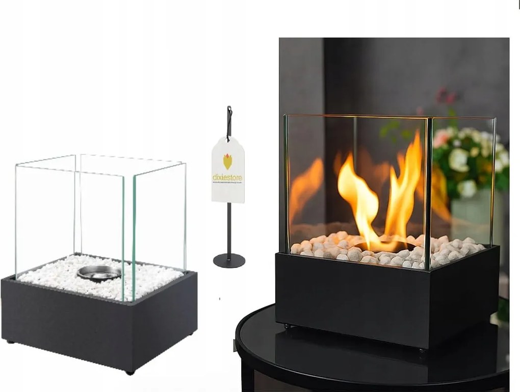 DIXIE-14 Szabadonálló Biokandalló Bioetanol 30 CM – Füstmentes, Nappali Terasz