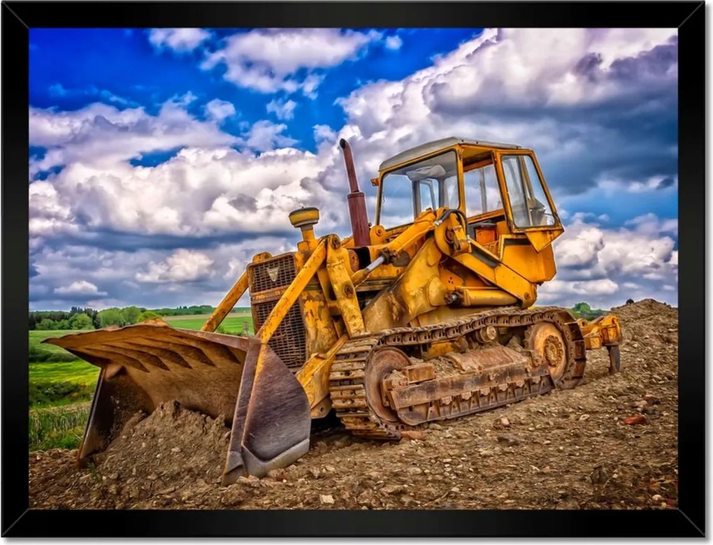 Poszterek keretben 40x30 Buldózer Nehéz munka