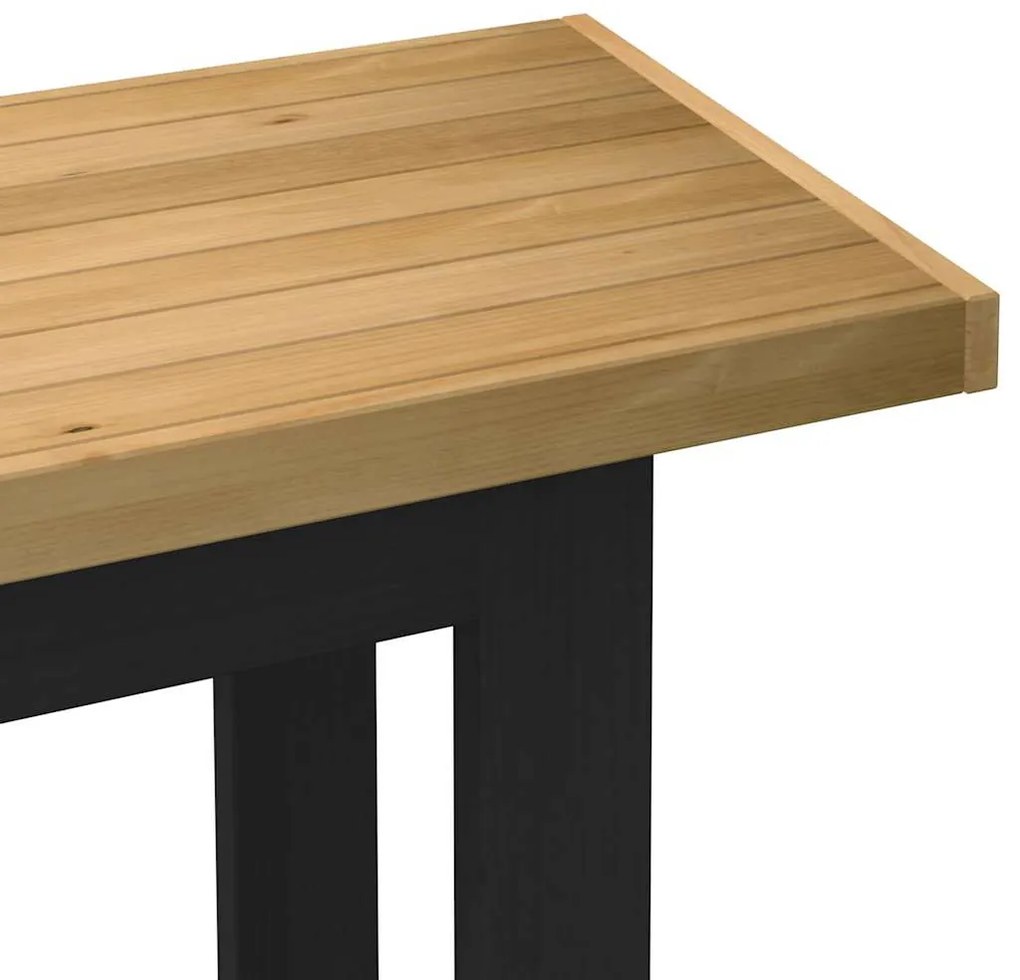 íróasztal NOAIN U alakú lábak 120x50x75 cm tömör fa fenyőfa
