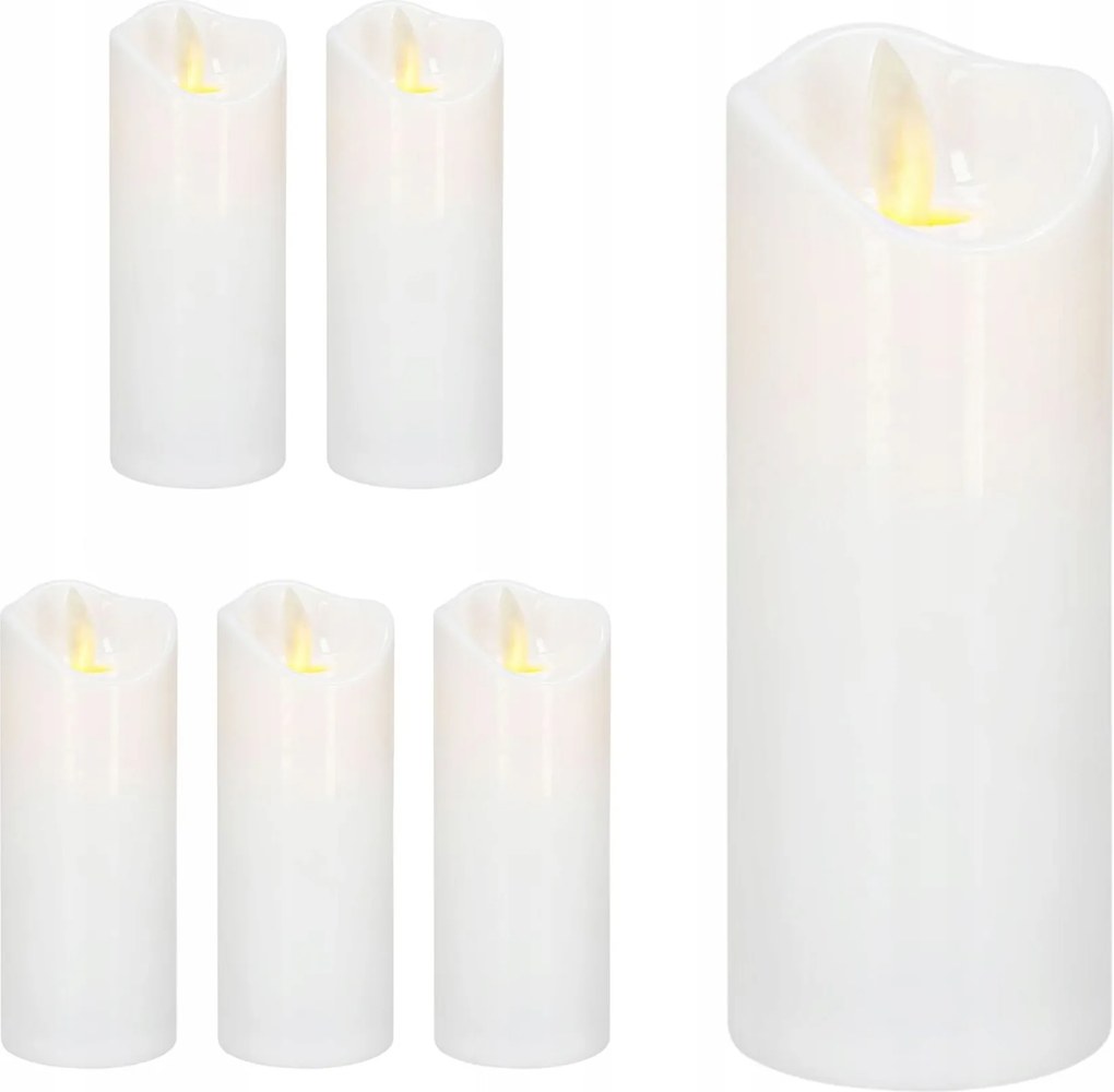 6 db 13,5 cm-ES Elemes Led Betét Elektromos Mécsesekhez Láng Effekt