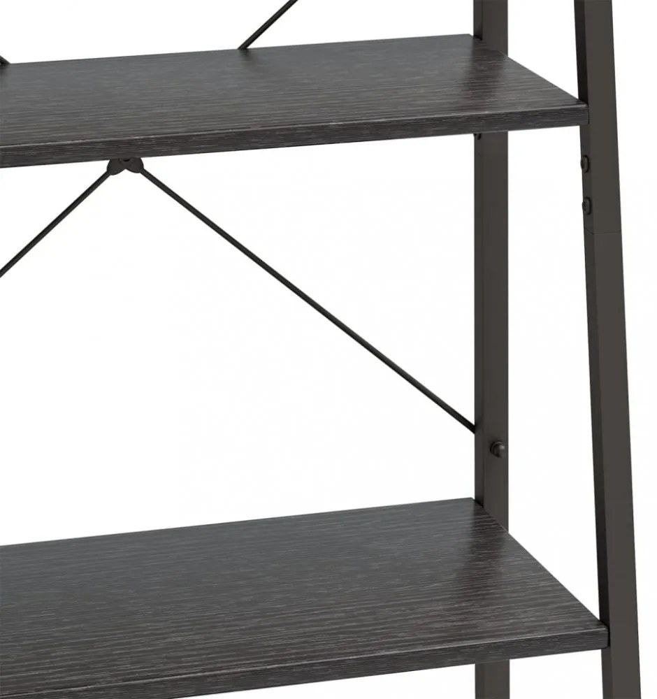 5 szintes fekete állópolc 56 x 35 x 174 cm