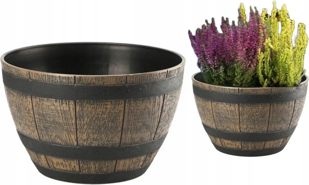 Virágtartó Kaspó Fa Utánzat Kerek 40CM Nagy