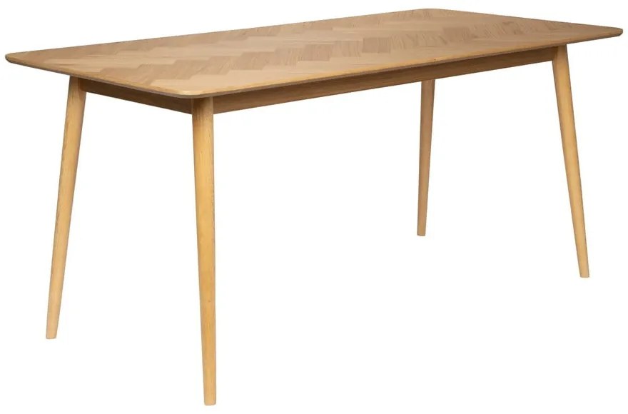 Étkezőasztal tölgyfa dekorral 80x160 cm Fabio – White Label