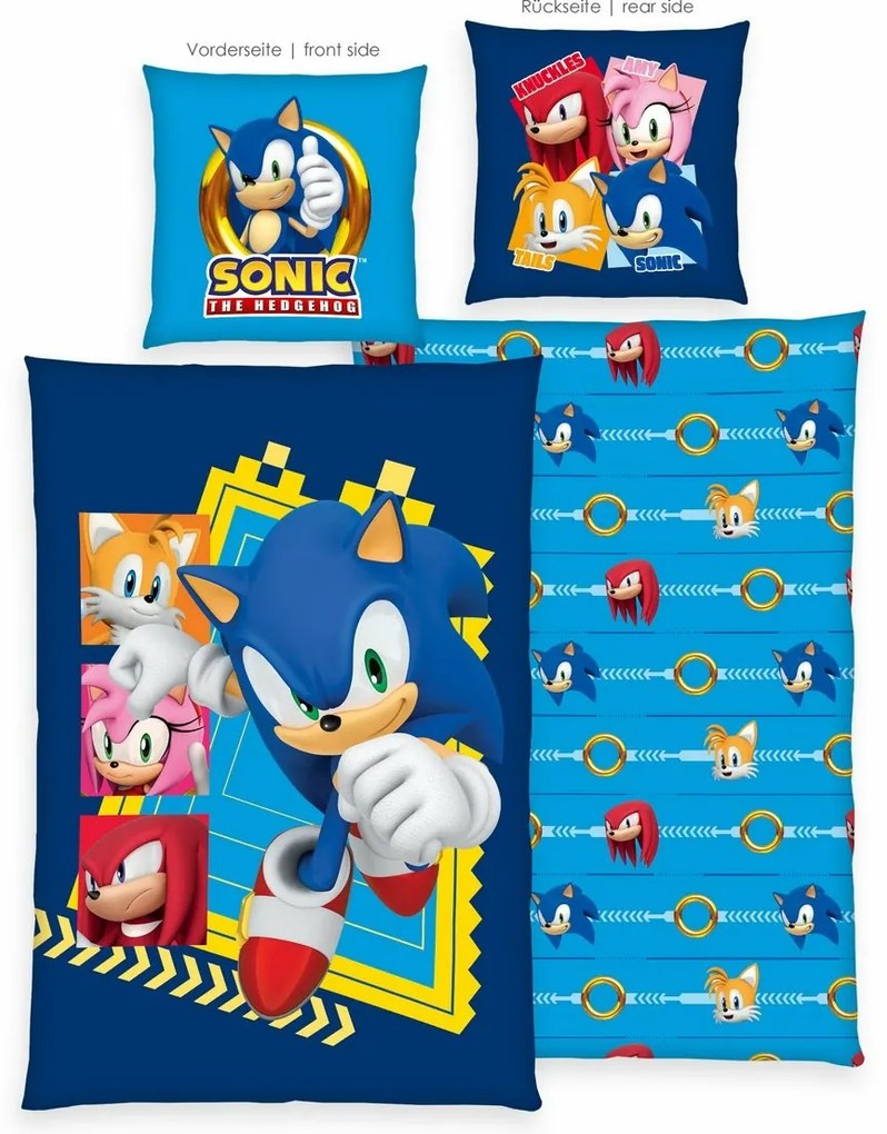 Herding Pamut ágynemű Sonic , 135 x 200 cm, 80 x80 cm