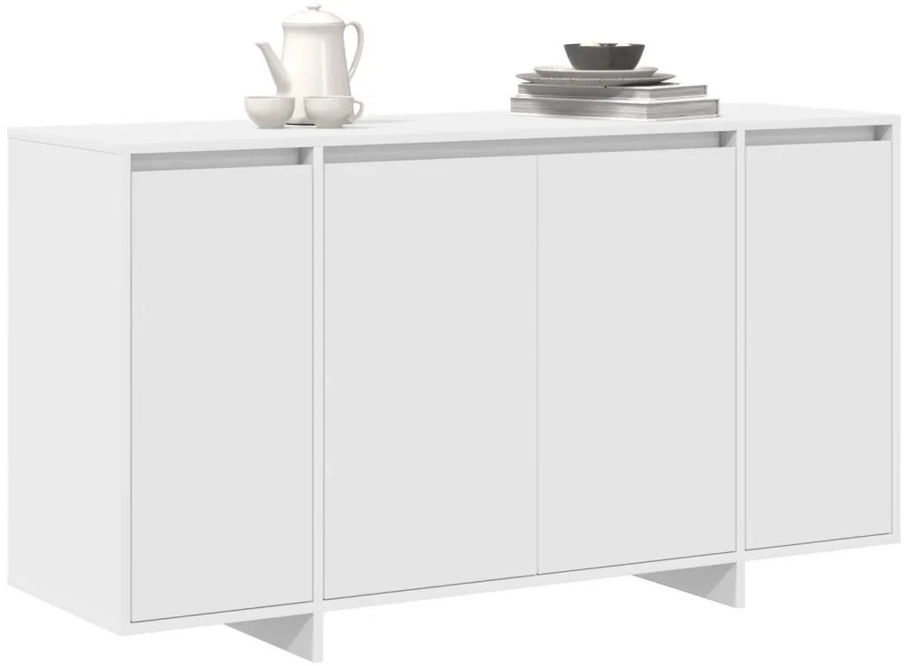 Fehér Oldalszekrény Fehér Fa 135 x 41 x 75 cm Fehér Oldalszekrény
