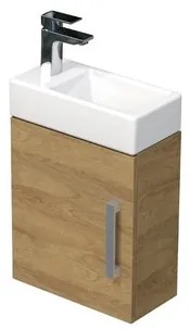 SAT Cube Way 1 Fürdőszobaszekrény mosdóval 40x47,5x20 cm hickory tölgy matt CUBE320401DDH