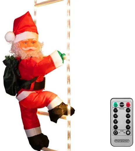 monzana® Mikulás létrán – 48 LED diódával