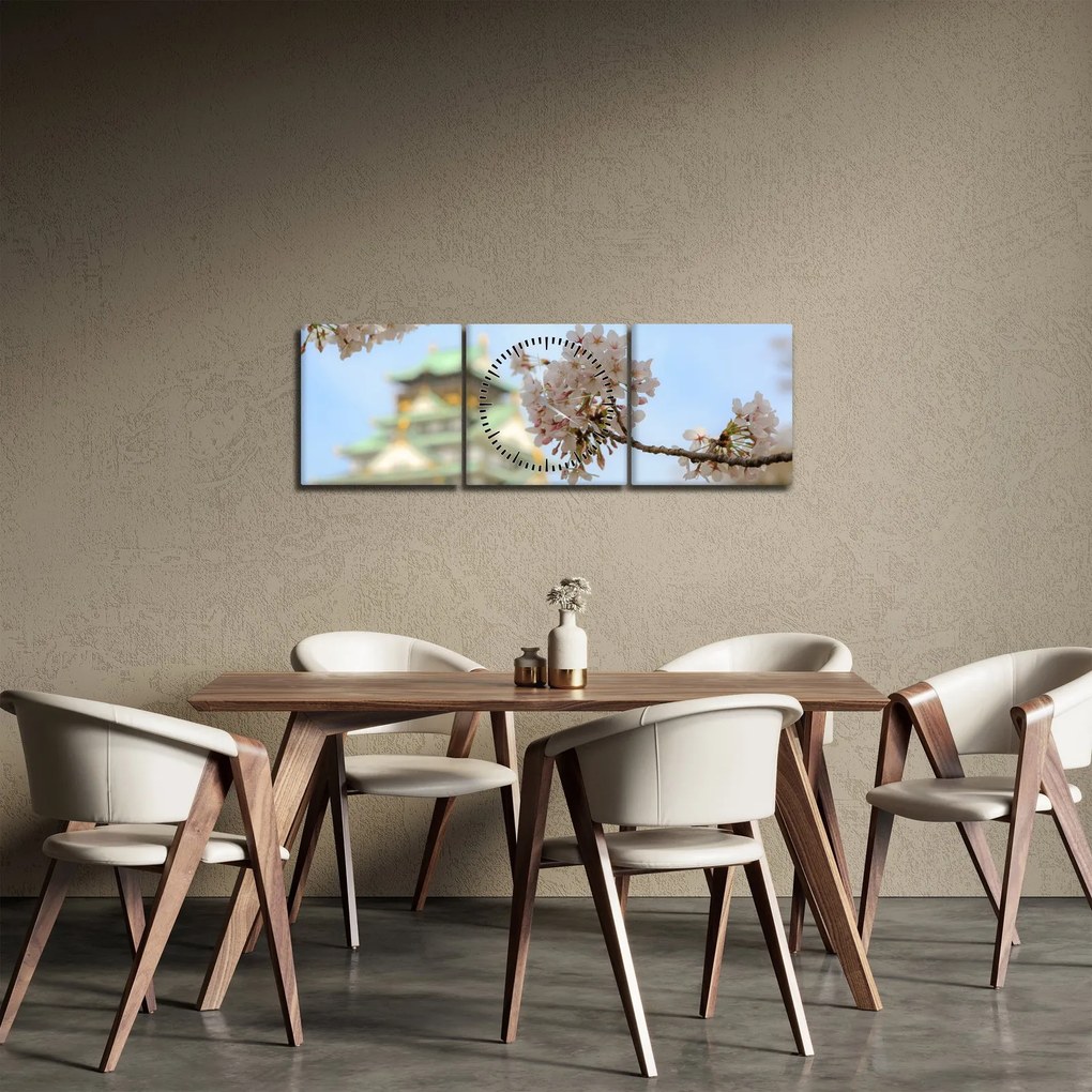 Kép - Sakura (órával) (90x30 cm)