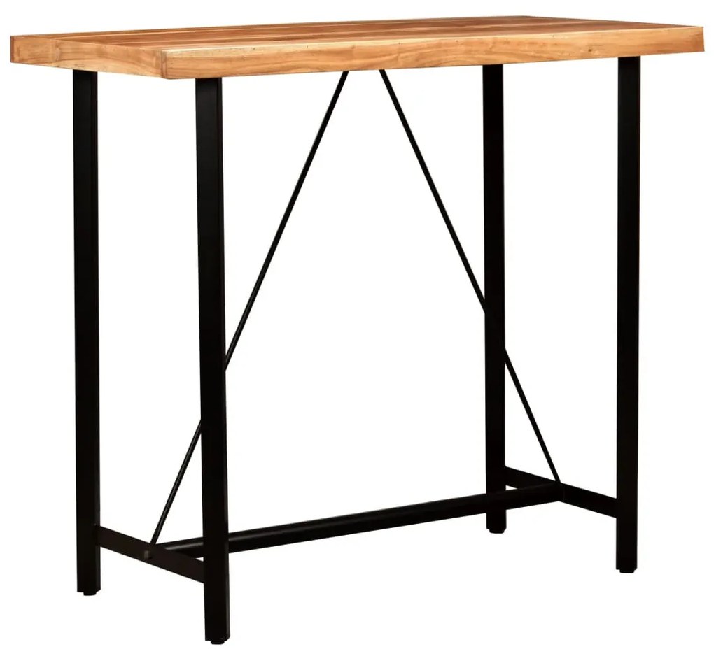 5 részes tömör fa és valódi bőr bárszett