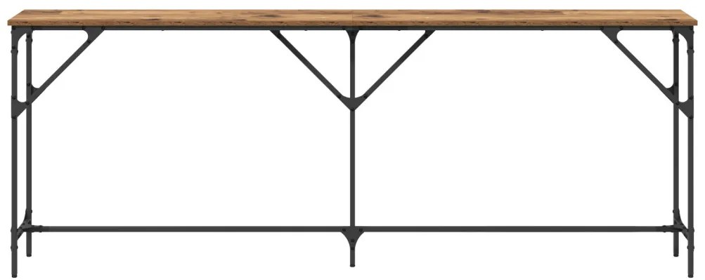 Konzolasztal Régi Fa 200x29x75 cm MDF