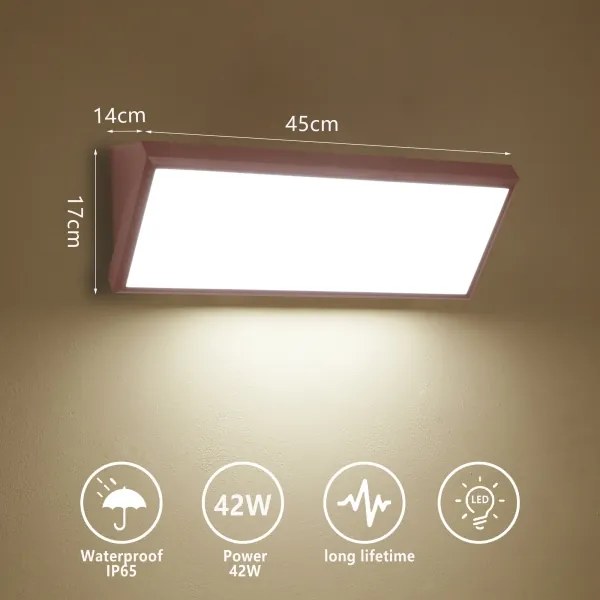Brilagi - TRIANGLE kültéri LED fali lámpatest 42W/230V barna IP65