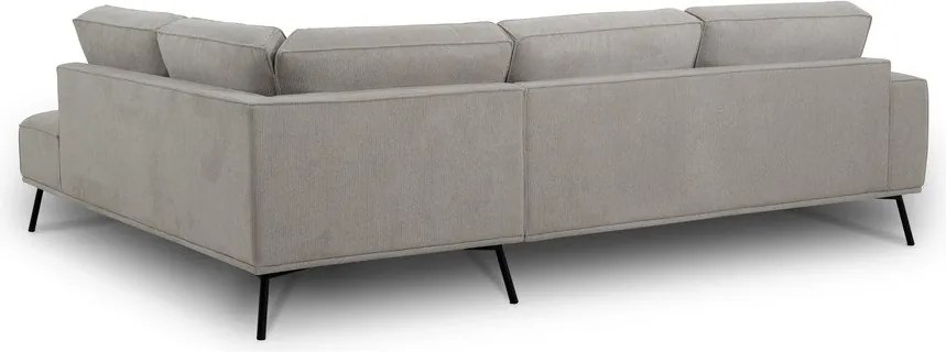 Szürkésbézs zsenília sarokkanapé (jobb oldali-L alakú) Amsterdam – Scandic