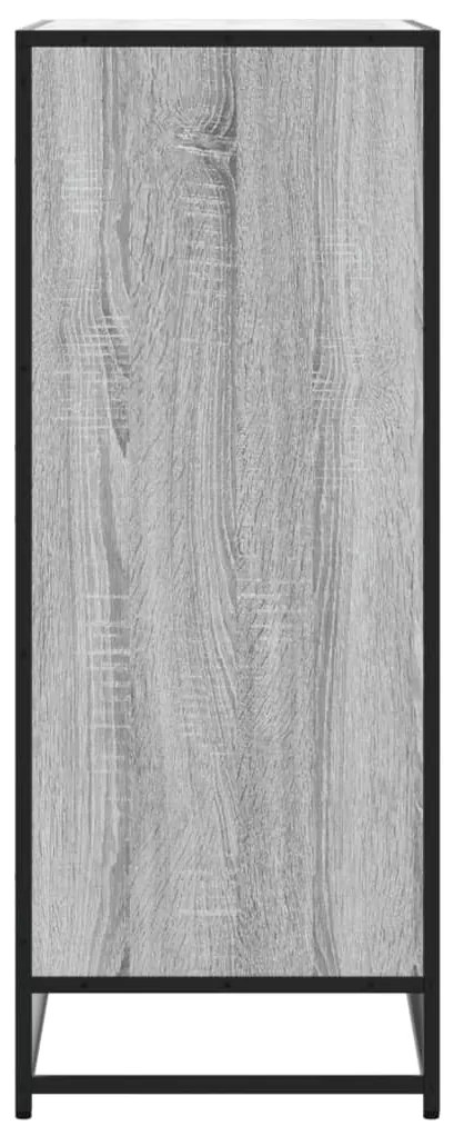 szürke sonoma szerelt fa és fém cipőszekrény 75 x 38 x 97,5 cm