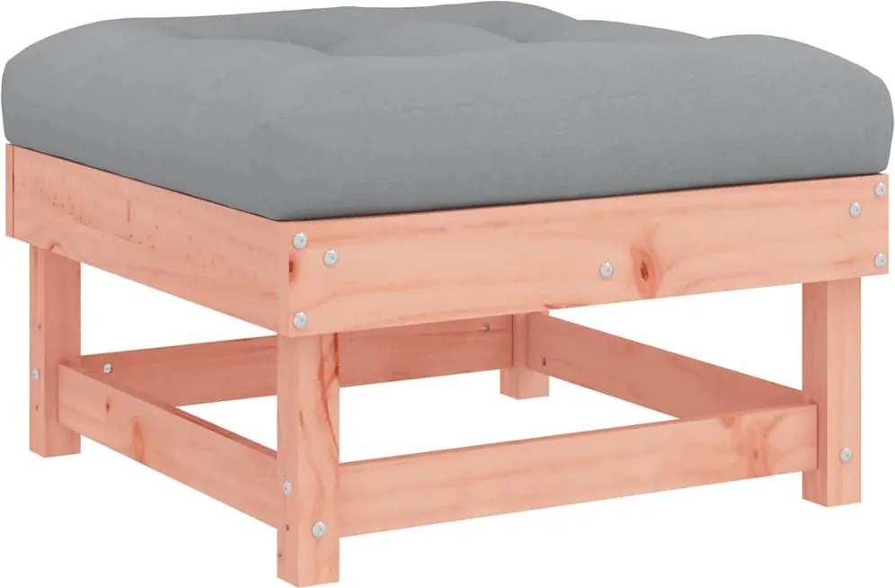 vidaXL tömör duglászfenyő kerti lábzsámoly párnákkal