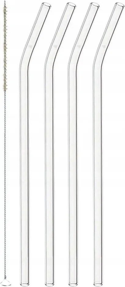 4 db-os üveg szívószál szett 23cm Ciao