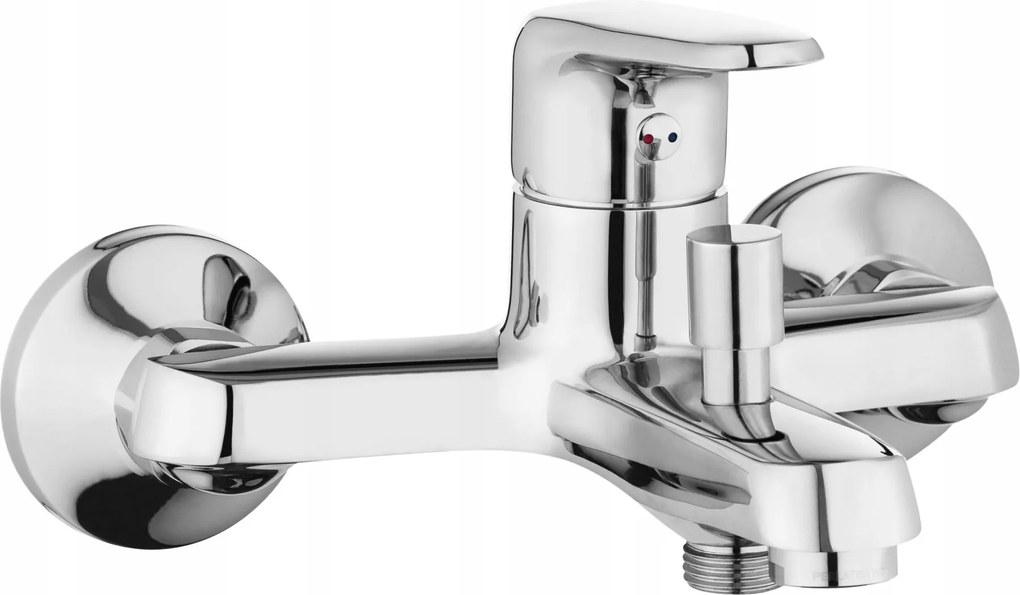 Egykaros fali kád- és zuhanycsaptelep Deante Avis króm