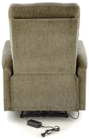 JAMAL elektromos relax fotel olajzöld