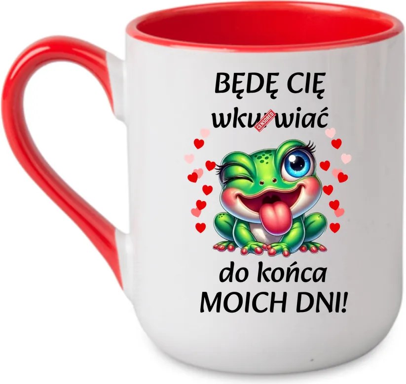Bögre Napjaim végéig békával Valentin nap Piros 330 coffee