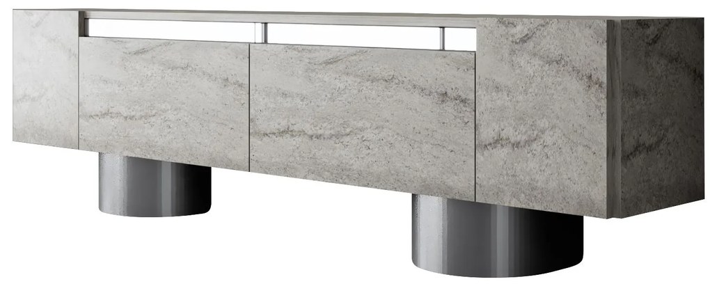 TV szekrény Bohem - Travertine, Silver
