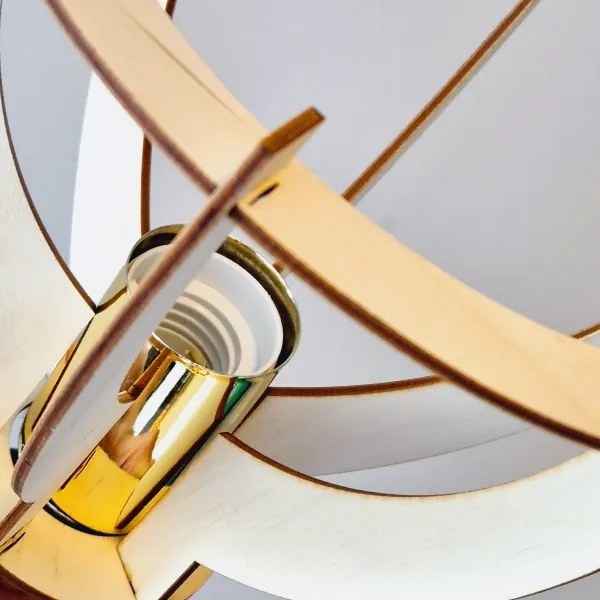 Felületre szerelhető csillár LANDO 1xE27/15W/230V bükkfa